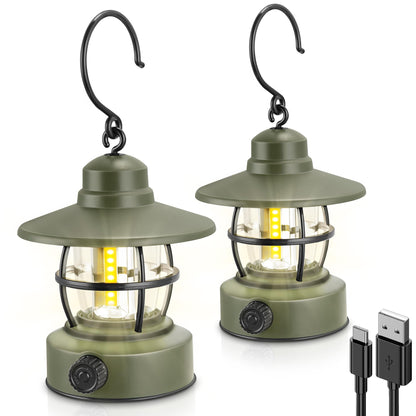 Rechargeable Camping Lantern [2-Pack]
