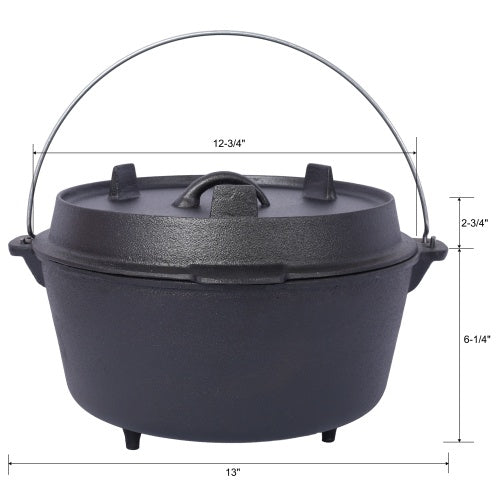 Outdoor Camping Cast Iron Dutch Oven Pot